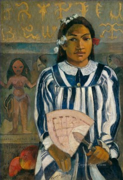  Primitivism Oil Painting - Merahi metua no Tehamana Ancestors of Tehamana Post Impressionism Primitivism Paul Gauguin